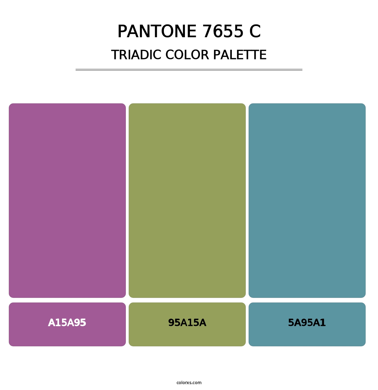 PANTONE 7655 C - Triadic Color Palette