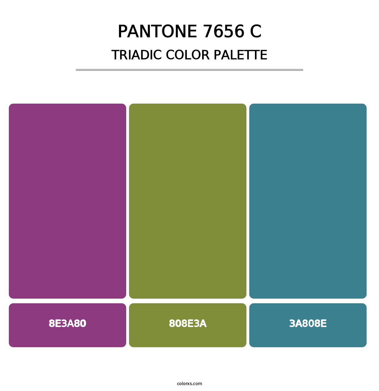 PANTONE 7656 C - Triadic Color Palette