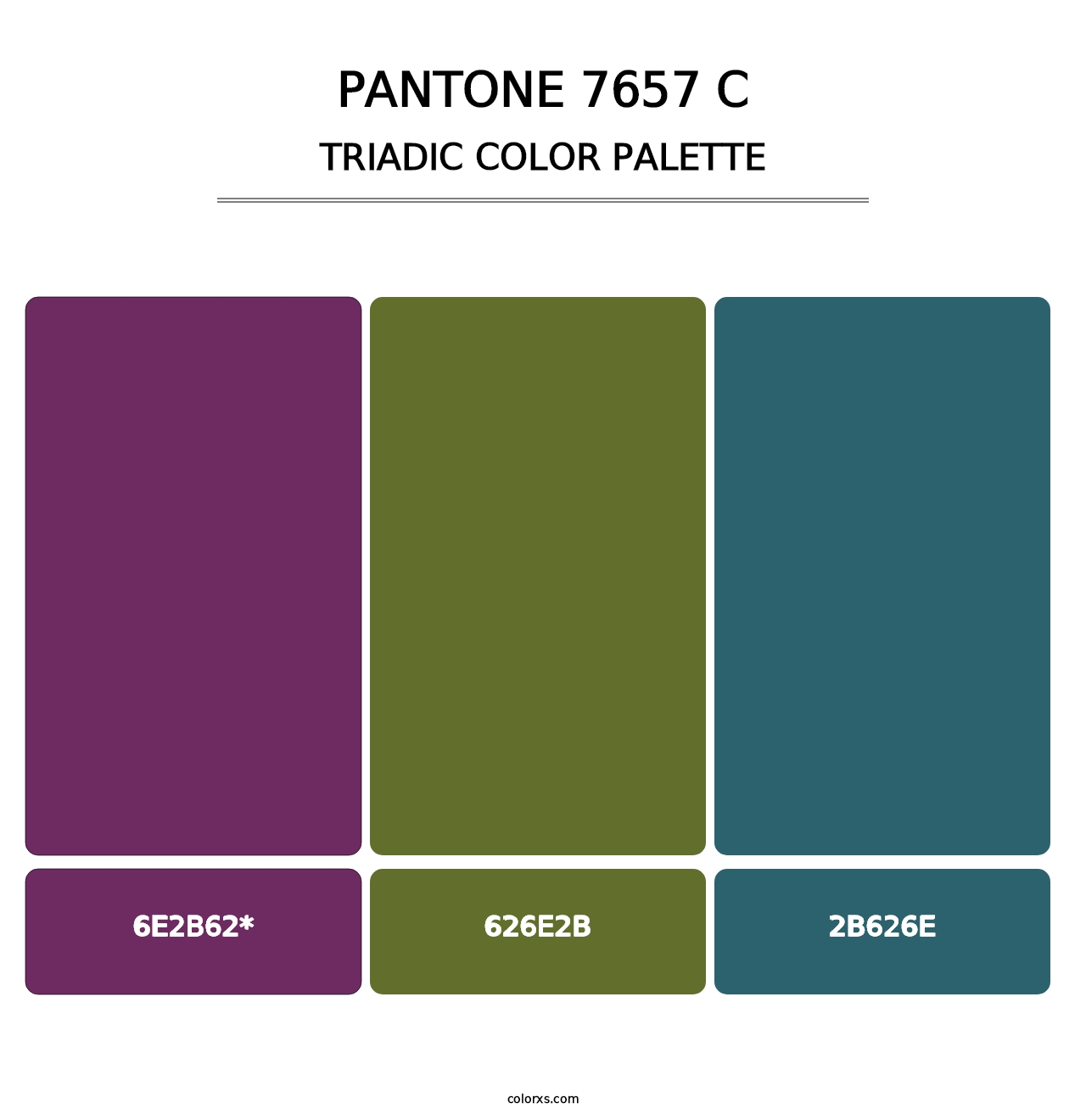 PANTONE 7657 C - Triadic Color Palette