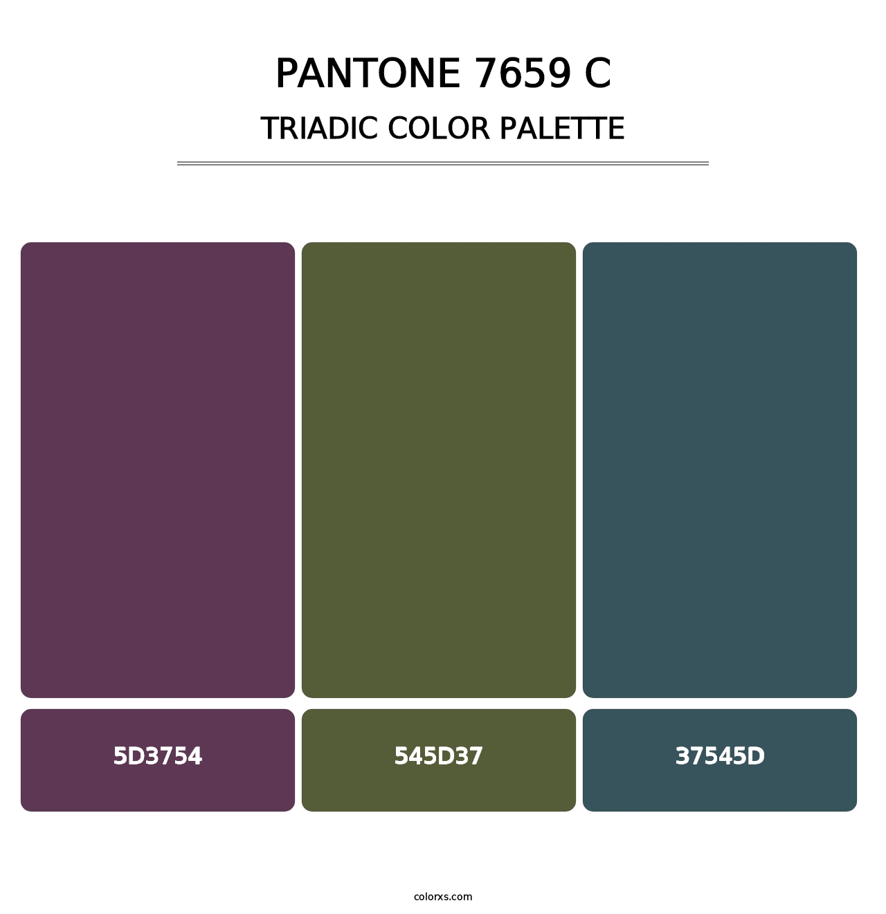 PANTONE 7659 C - Triadic Color Palette
