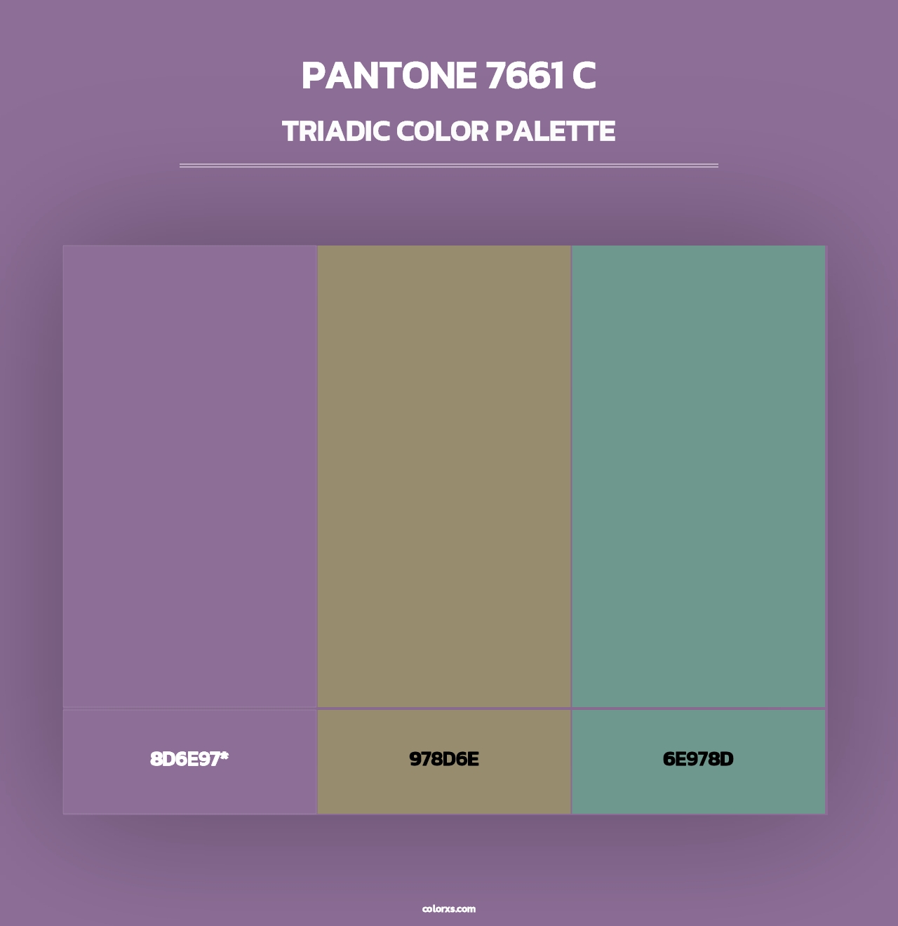 PANTONE 7661 C - Triadic Color Palette