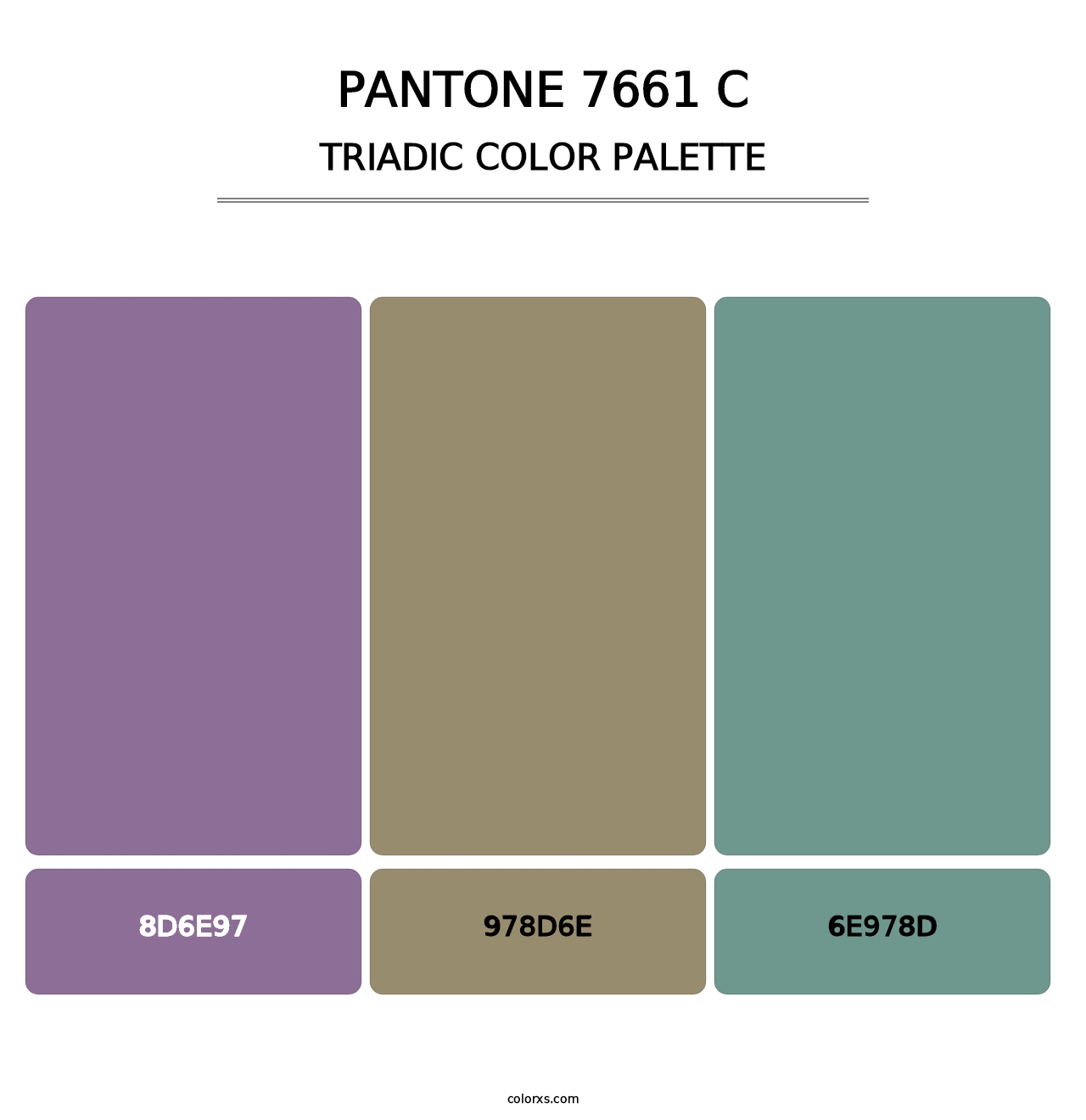 PANTONE 7661 C - Triadic Color Palette