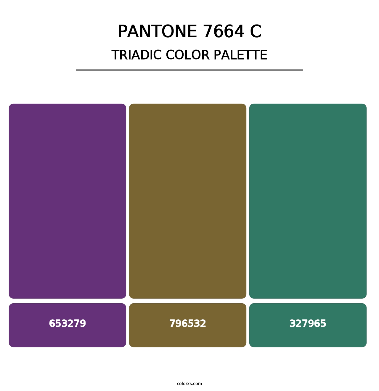 PANTONE 7664 C - Triadic Color Palette