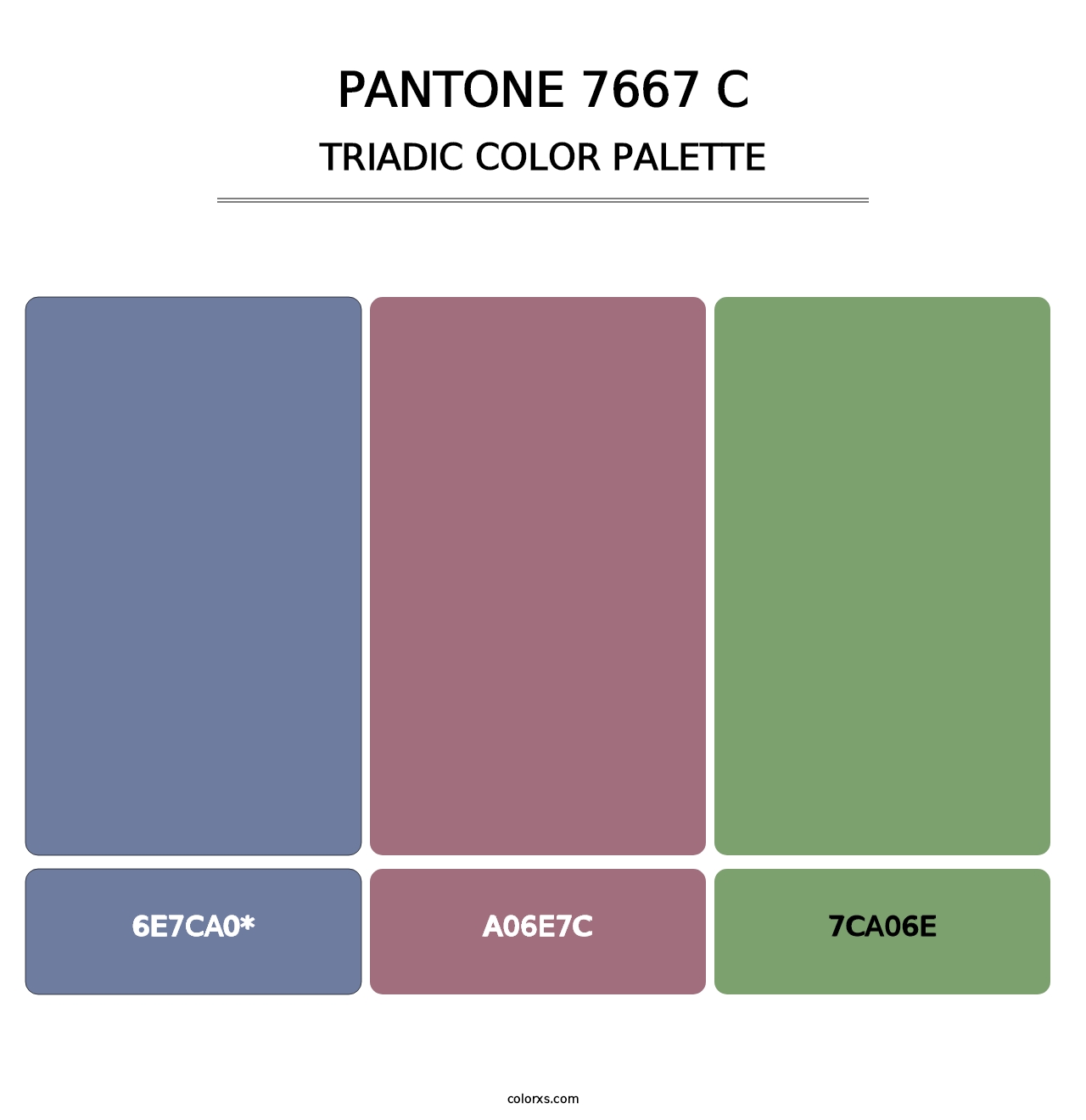 PANTONE 7667 C - Triadic Color Palette