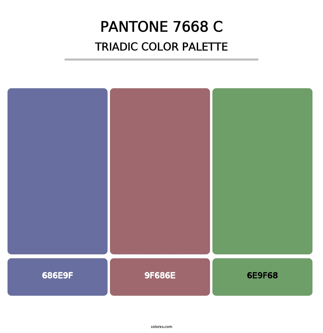 PANTONE 7668 C - Triadic Color Palette