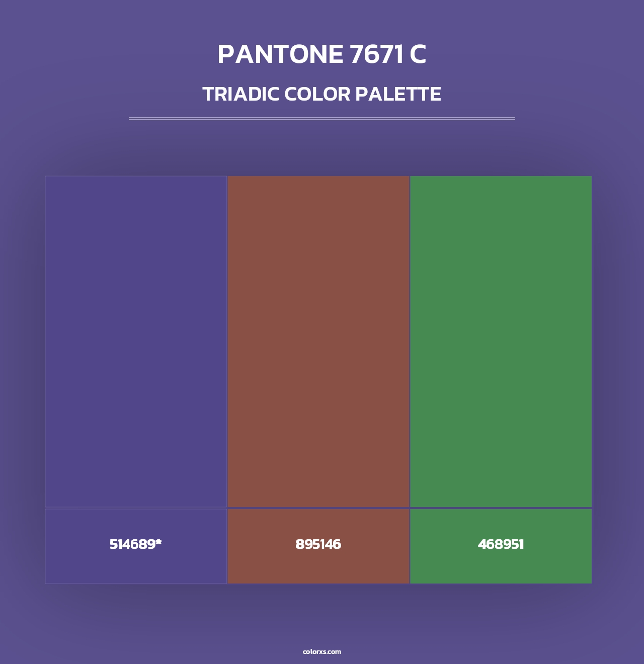 PANTONE 7671 C - Triadic Color Palette