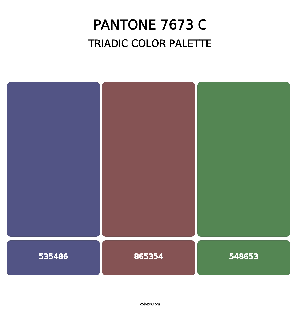 PANTONE 7673 C - Triadic Color Palette