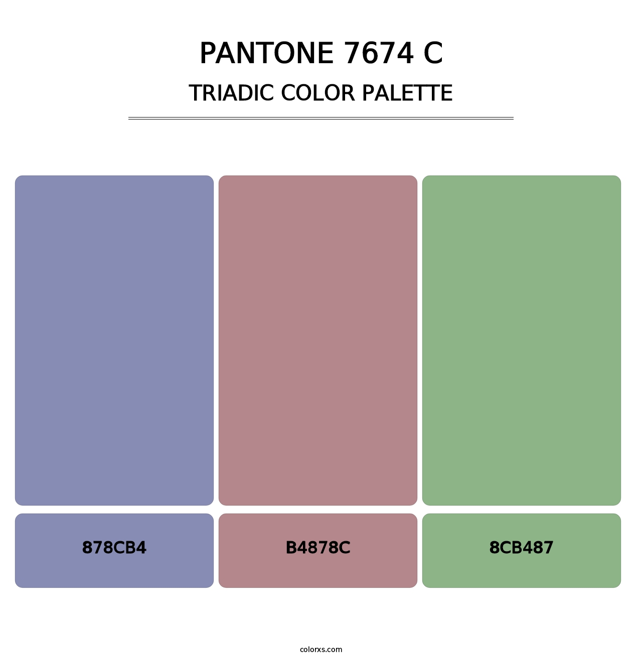 PANTONE 7674 C - Triadic Color Palette