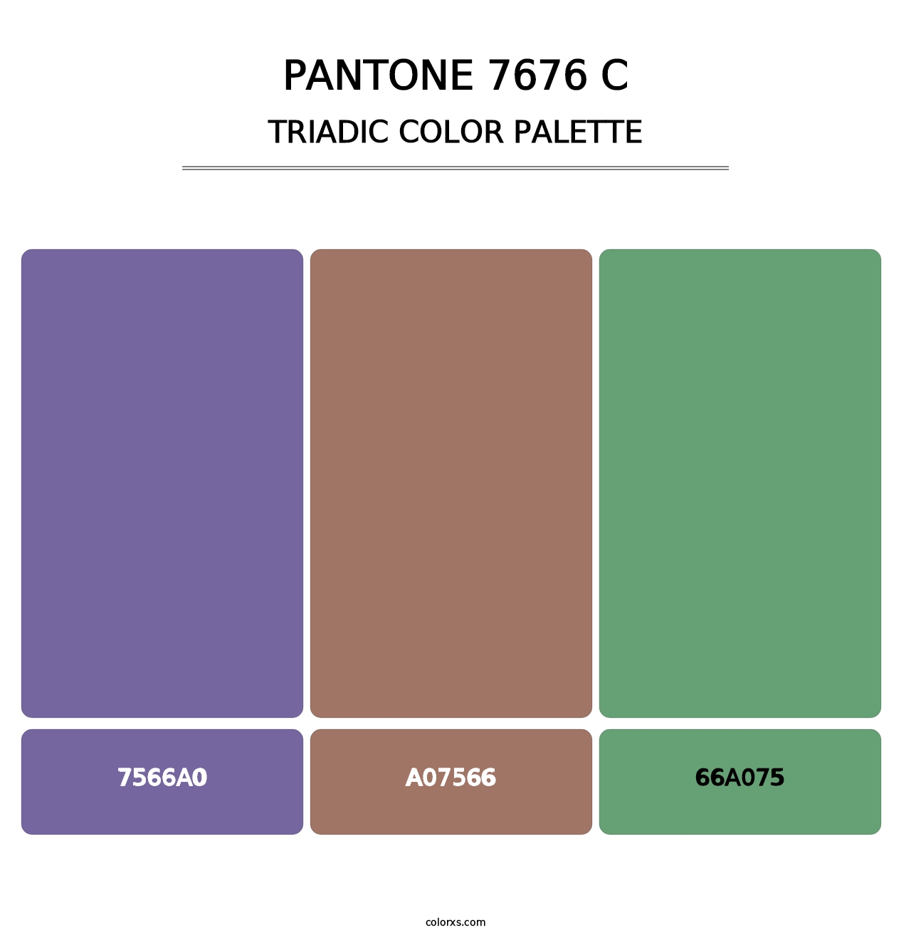 PANTONE 7676 C - Triadic Color Palette