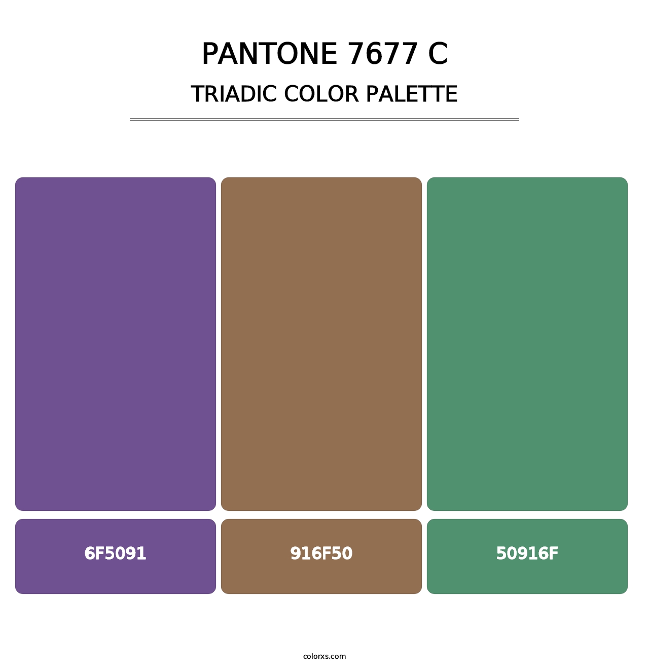PANTONE 7677 C - Triadic Color Palette