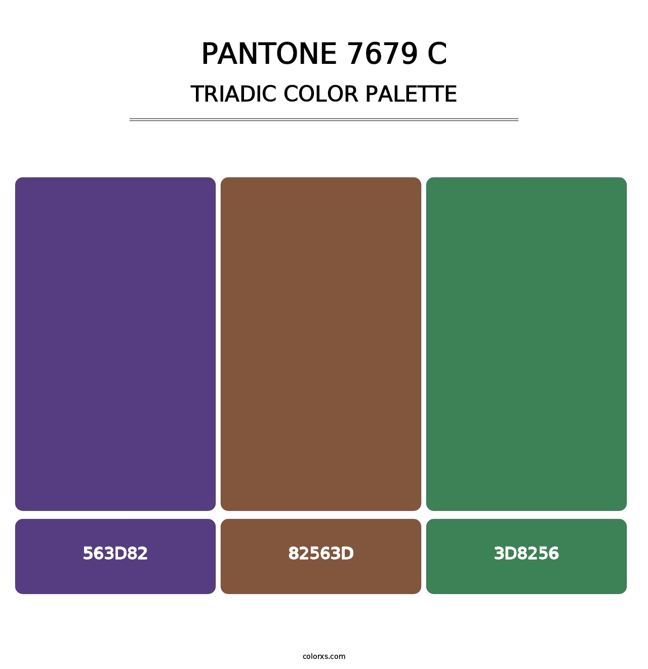 PANTONE 7679 C - Triadic Color Palette