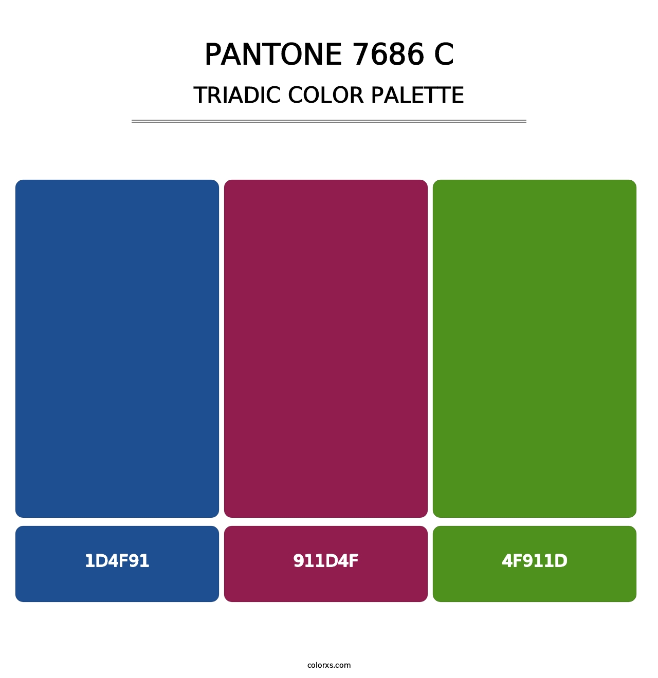 PANTONE 7686 C - Triadic Color Palette