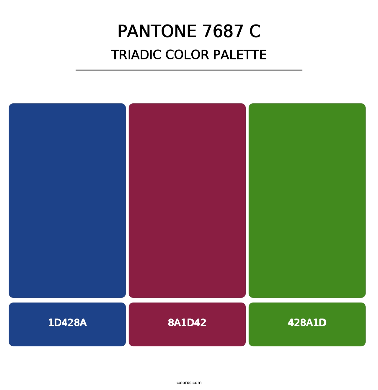 PANTONE 7687 C - Triadic Color Palette