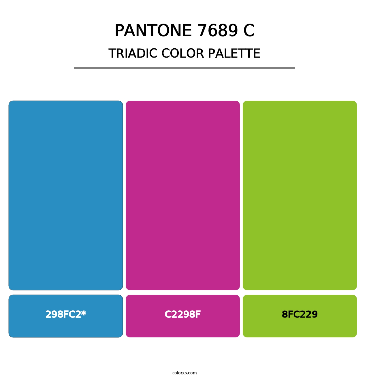 PANTONE 7689 C - Triadic Color Palette