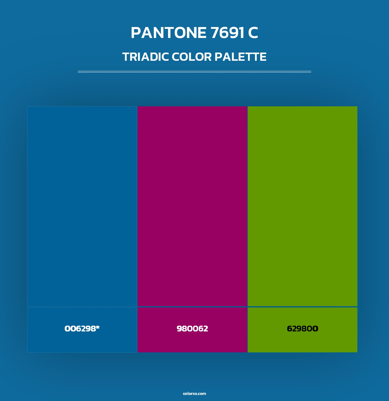 PANTONE 7691 C - Triadic Color Palette