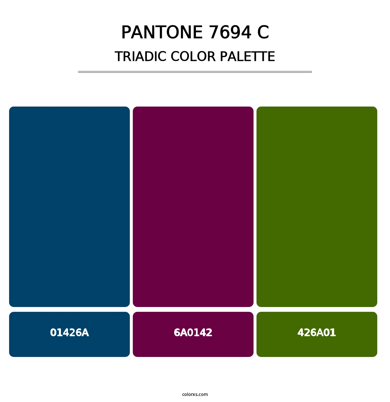 PANTONE 7694 C - Triadic Color Palette