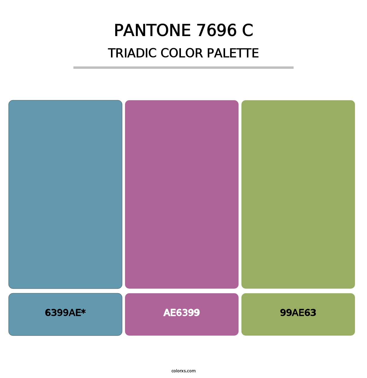 PANTONE 7696 C - Triadic Color Palette