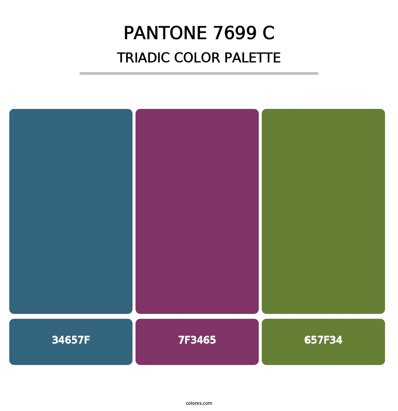 PANTONE 7699 C - Triadic Color Palette