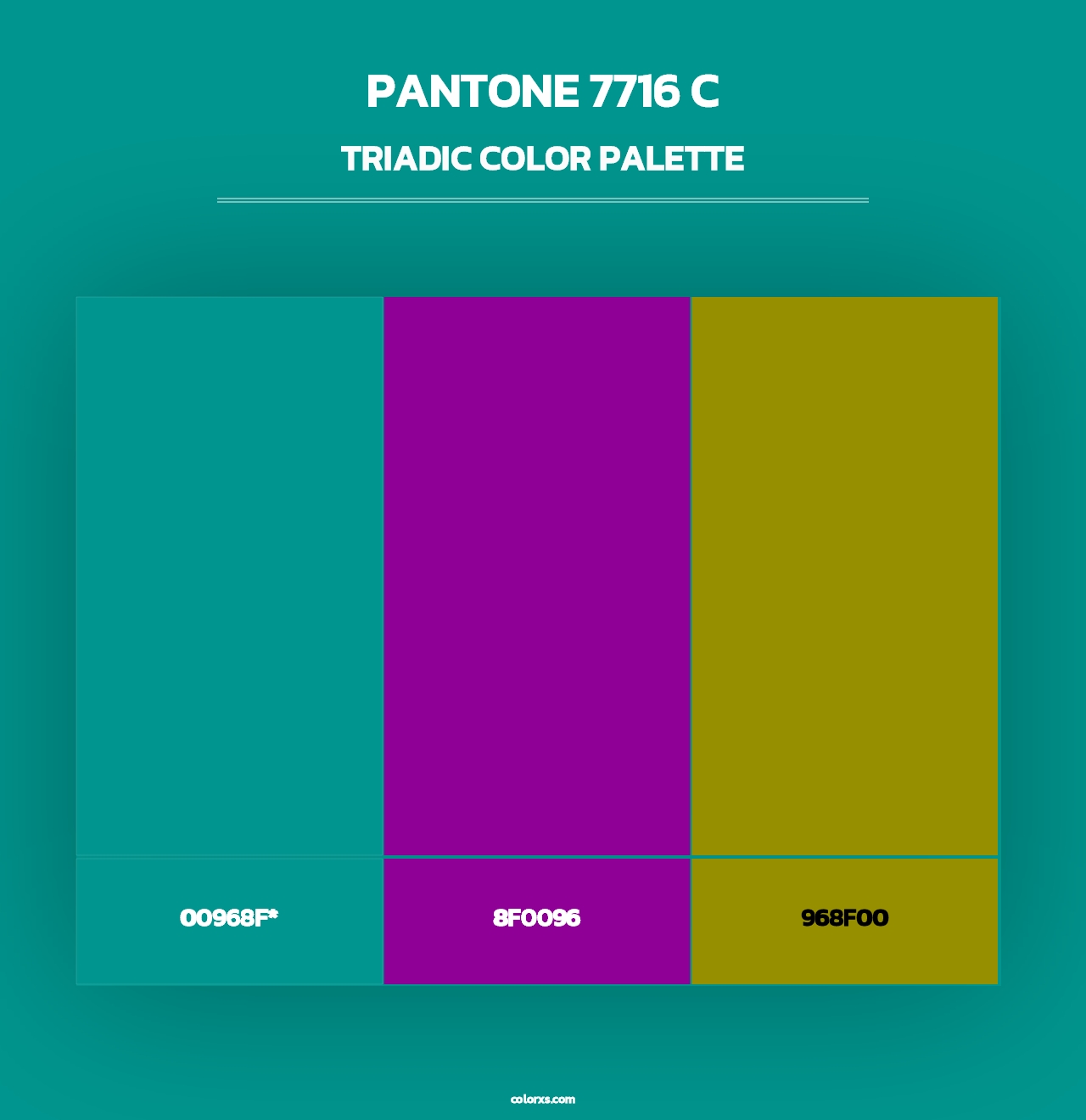 PANTONE 7716 C - Triadic Color Palette