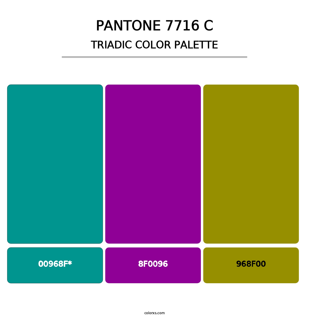 PANTONE 7716 C - Triadic Color Palette