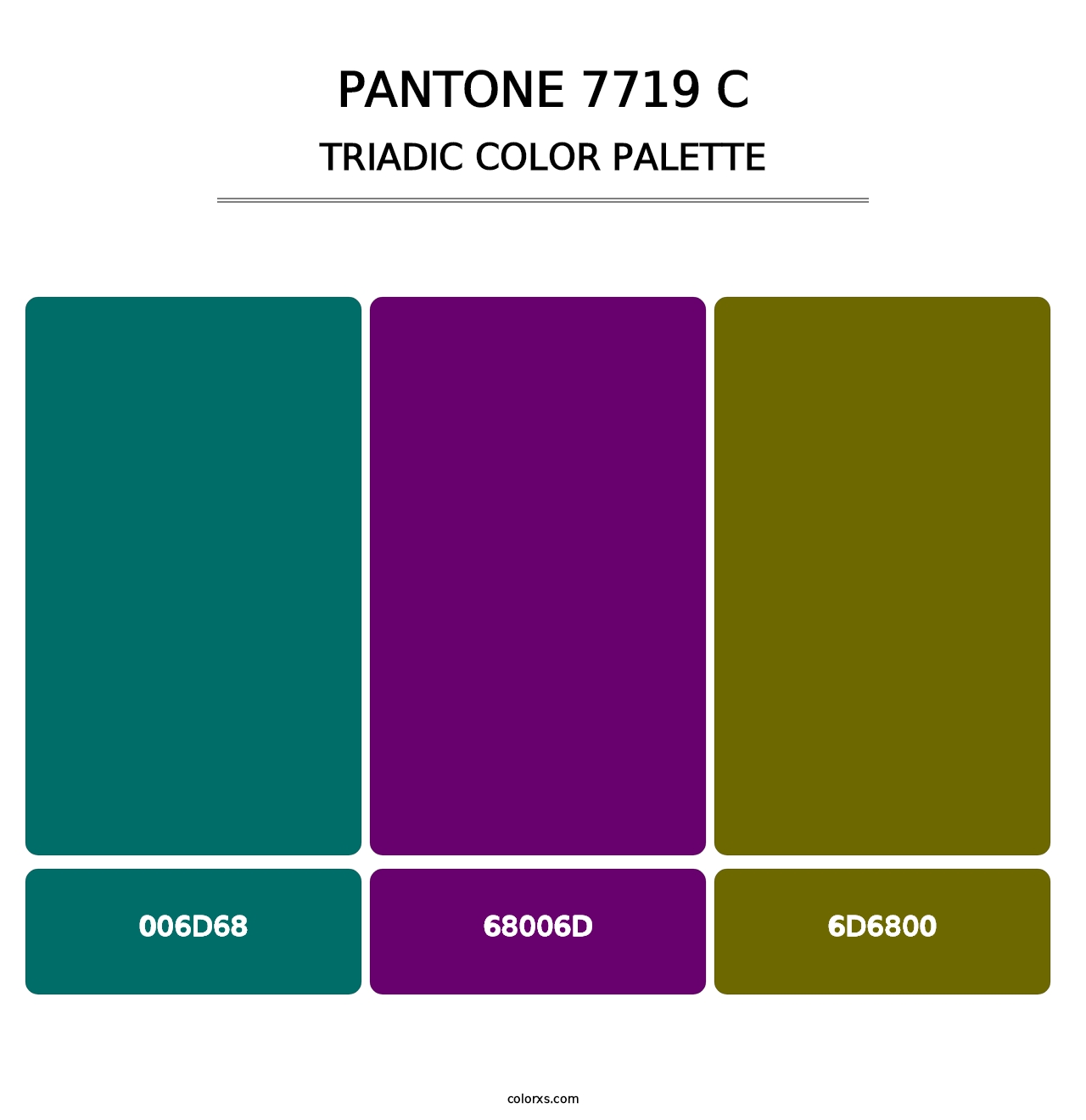 PANTONE 7719 C - Triadic Color Palette
