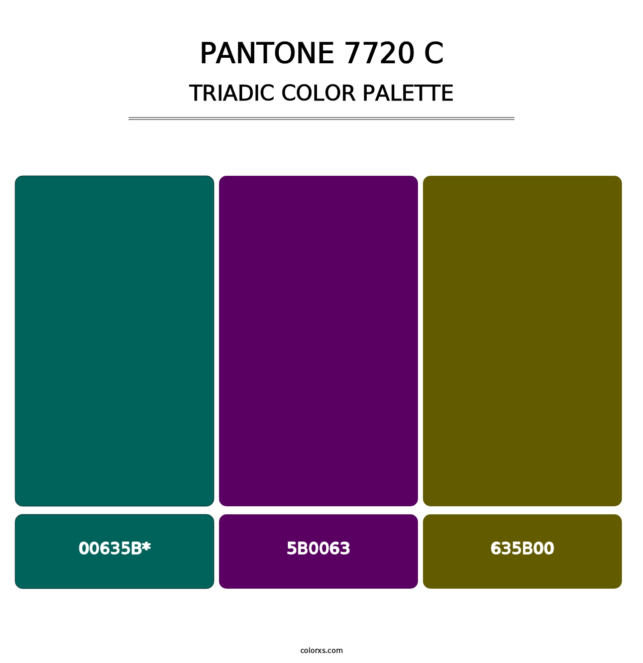 PANTONE 7720 C - Triadic Color Palette