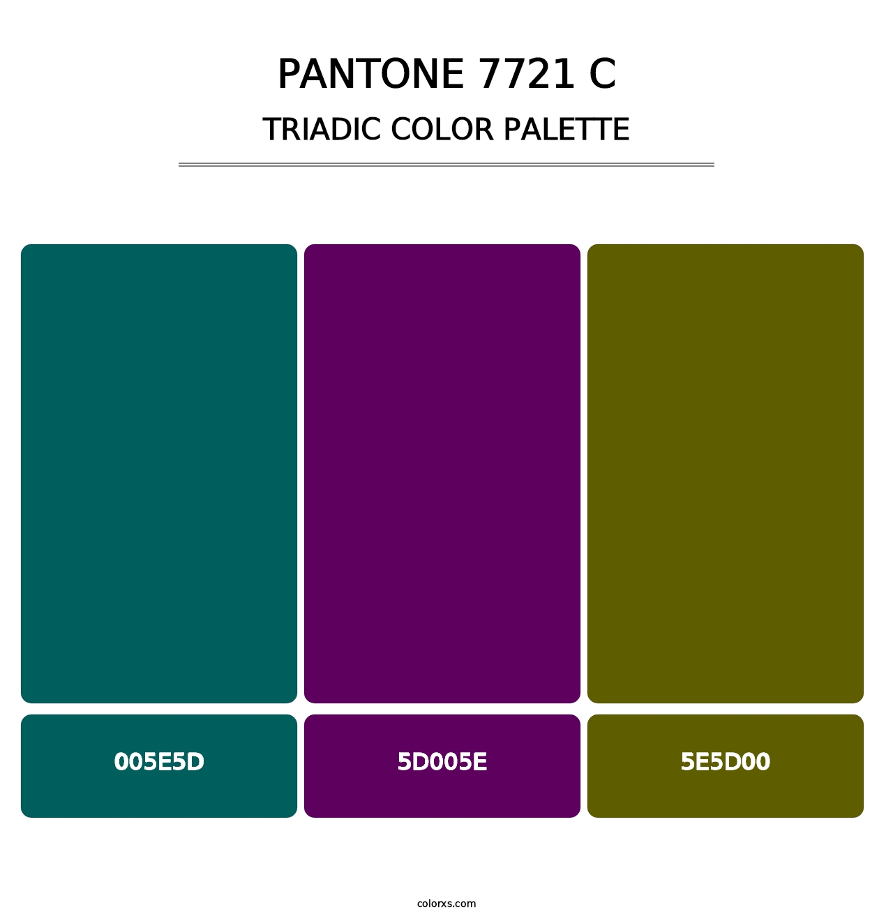 PANTONE 7721 C - Triadic Color Palette