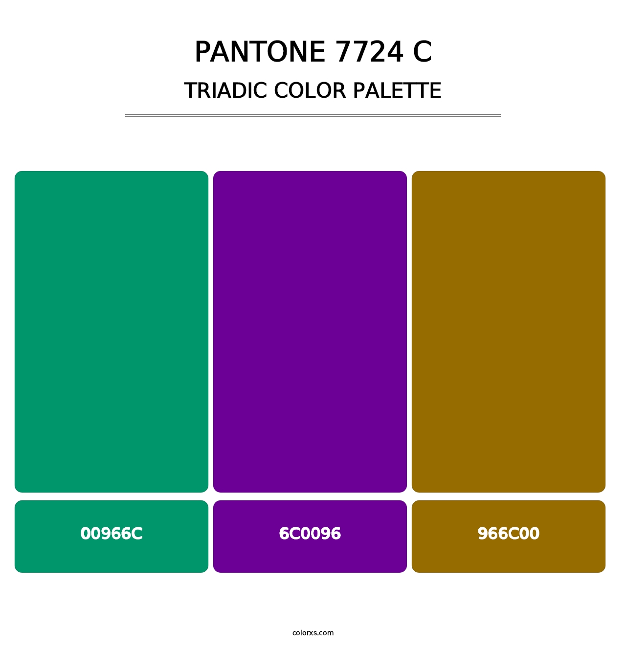 PANTONE 7724 C - Triadic Color Palette
