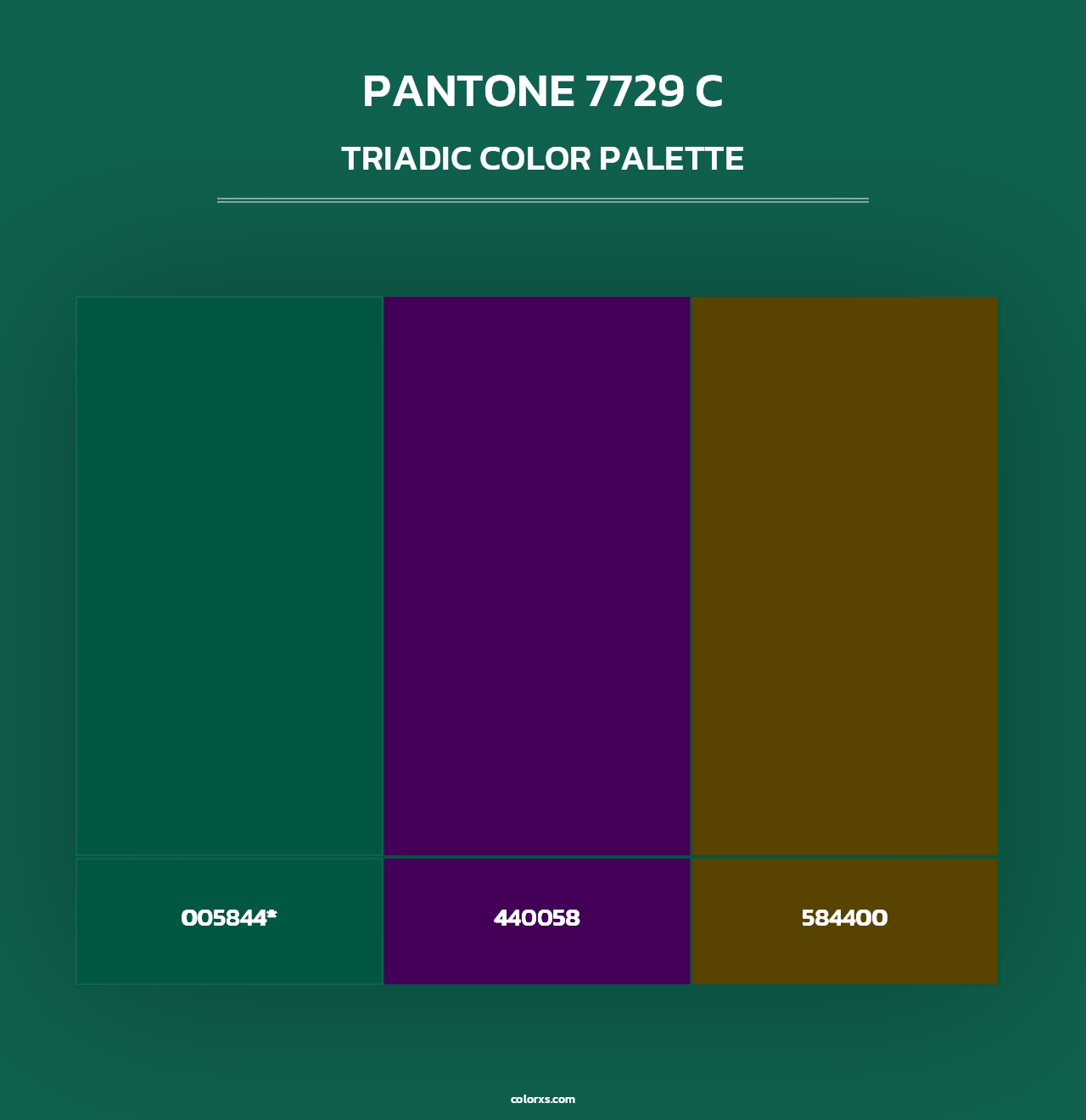 PANTONE 7729 C - Triadic Color Palette