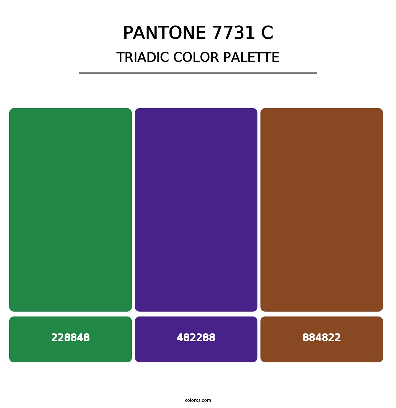 PANTONE 7731 C - Triadic Color Palette