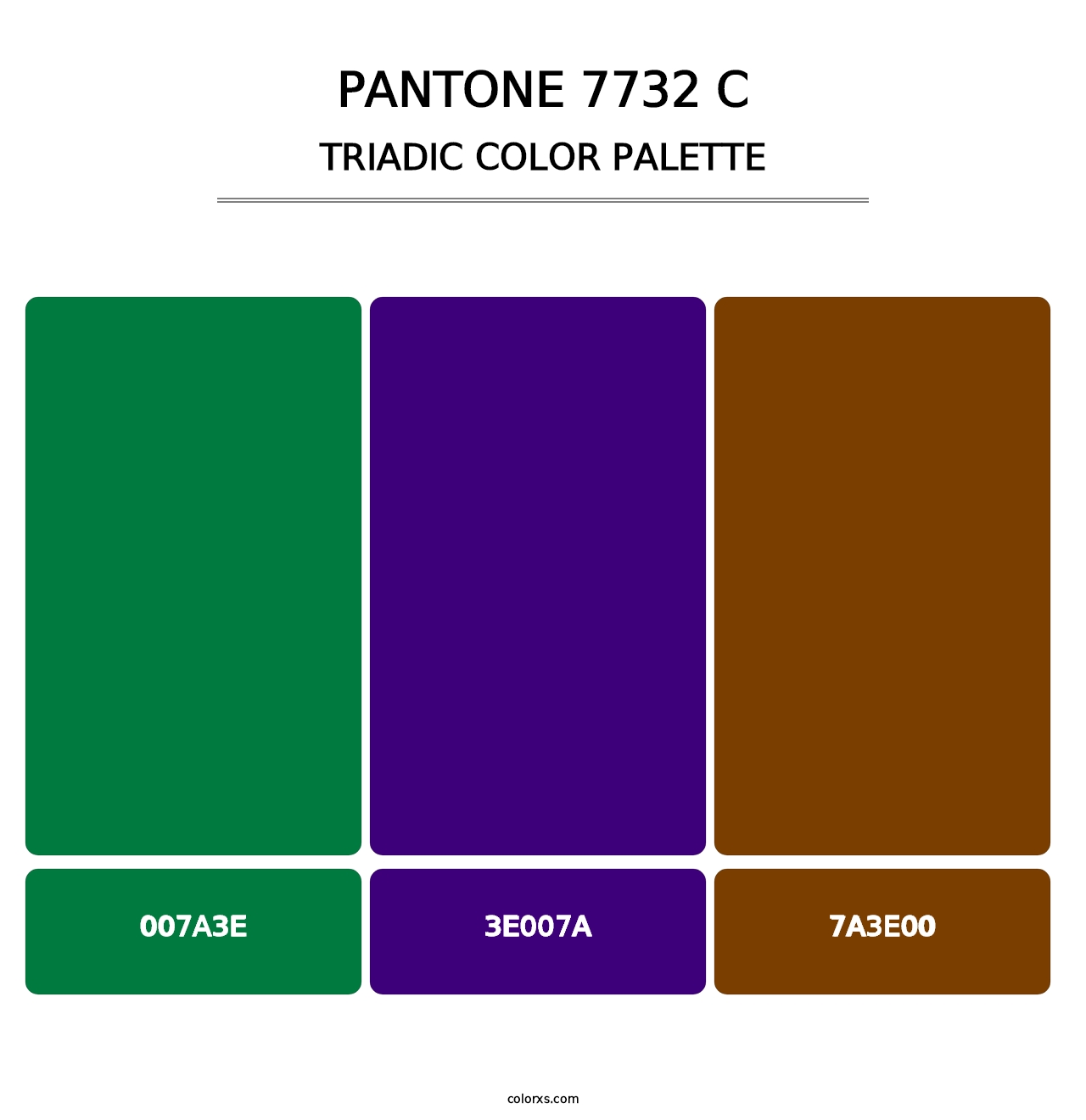 PANTONE 7732 C - Triadic Color Palette