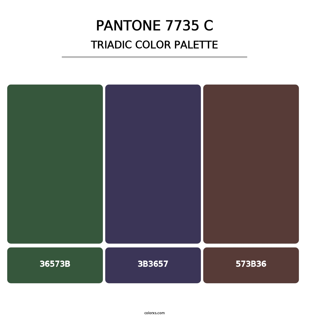 PANTONE 7735 C - Triadic Color Palette