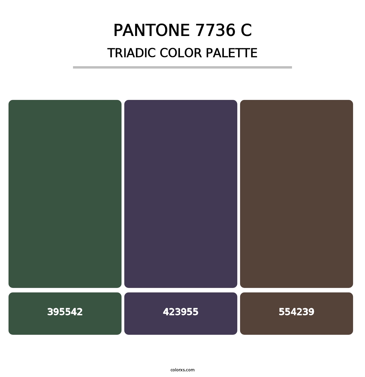 PANTONE 7736 C - Triadic Color Palette