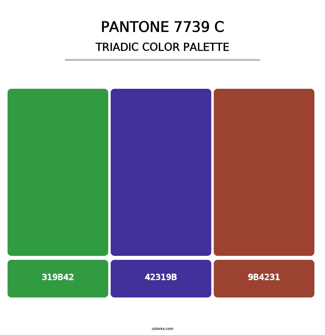 PANTONE 7739 C - Triadic Color Palette