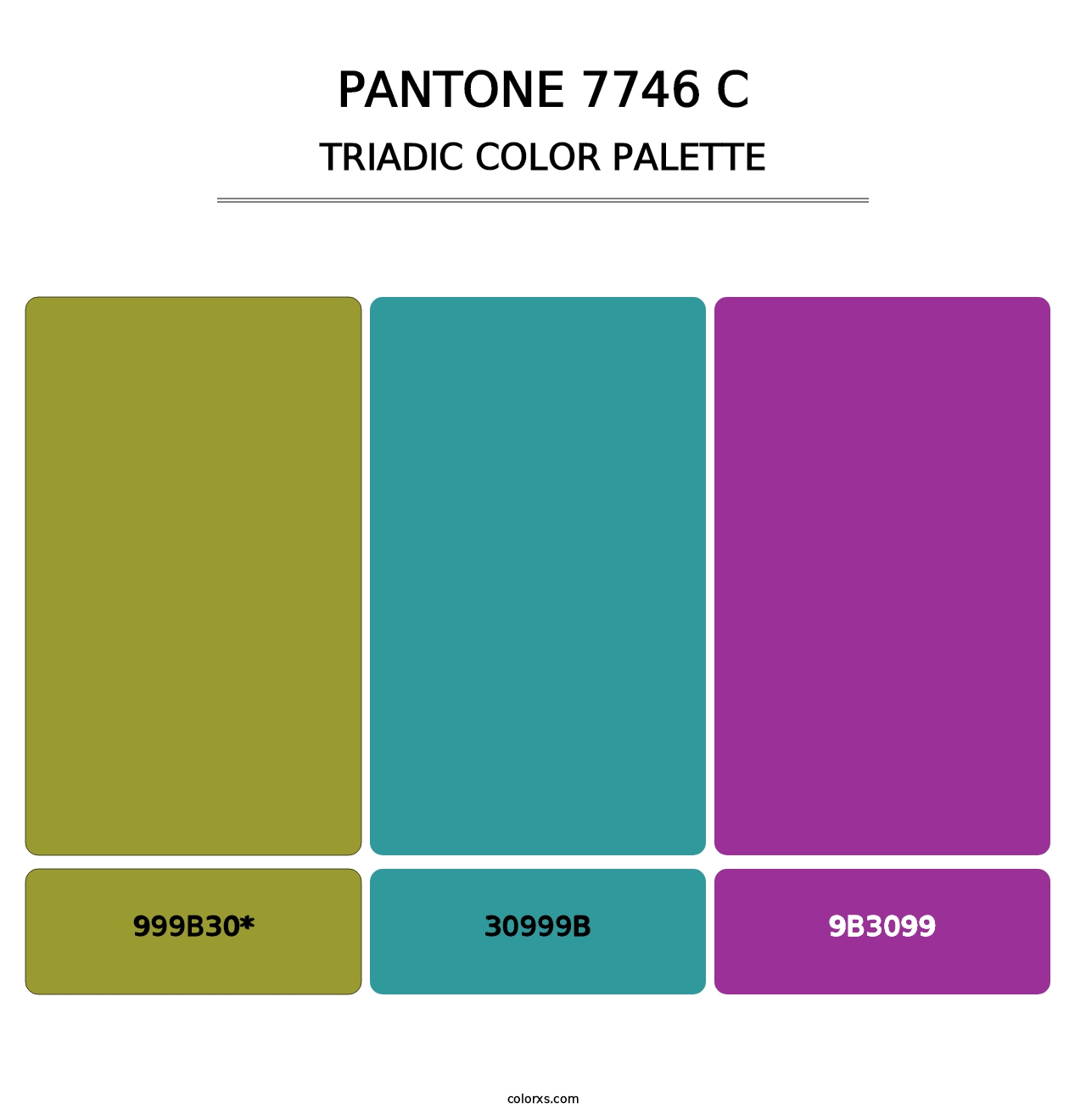 PANTONE 7746 C - Triadic Color Palette
