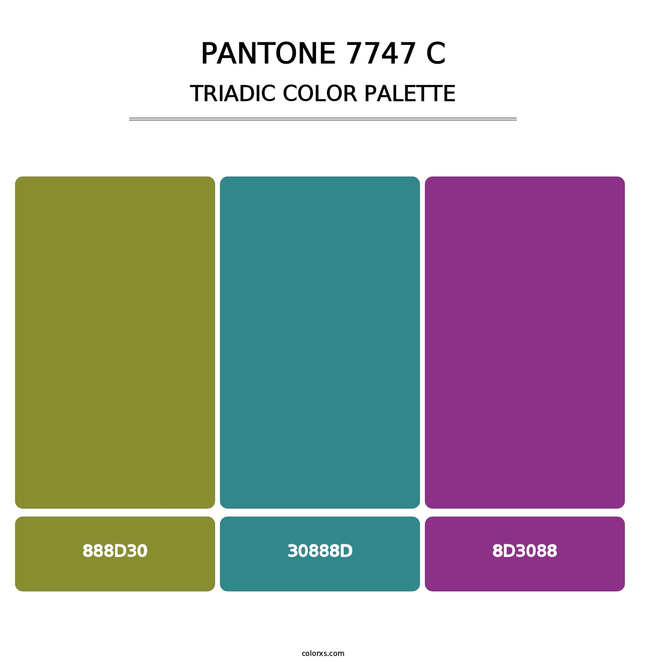 PANTONE 7747 C - Triadic Color Palette