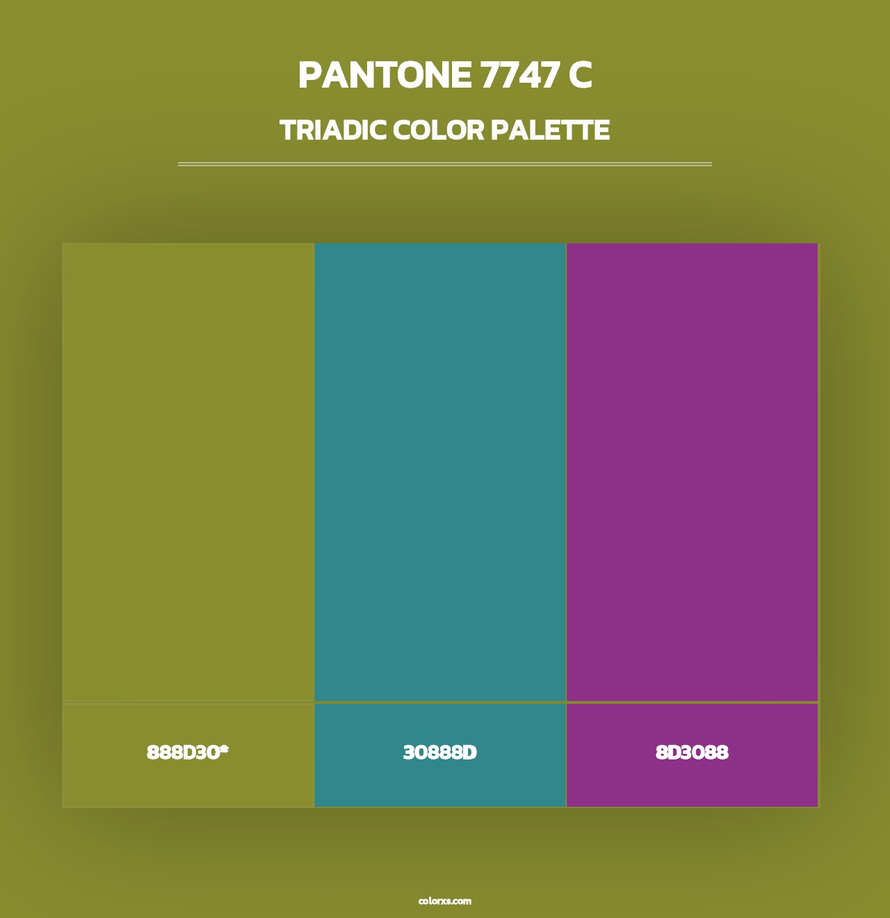 PANTONE 7747 C - Triadic Color Palette