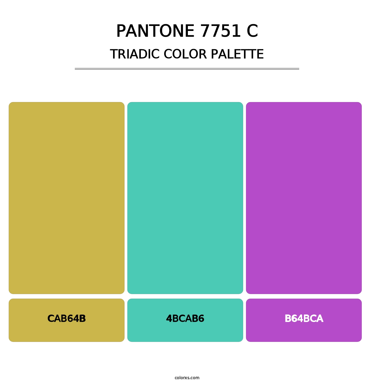 PANTONE 7751 C - Triadic Color Palette