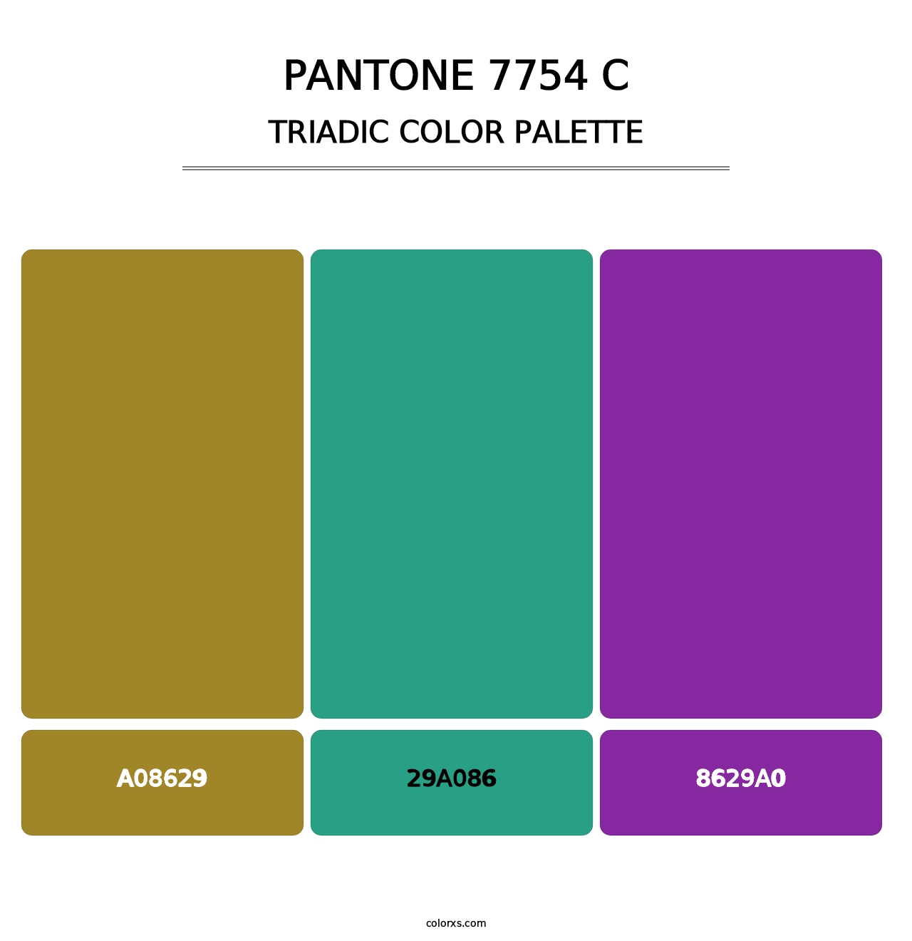 PANTONE 7754 C - Triadic Color Palette