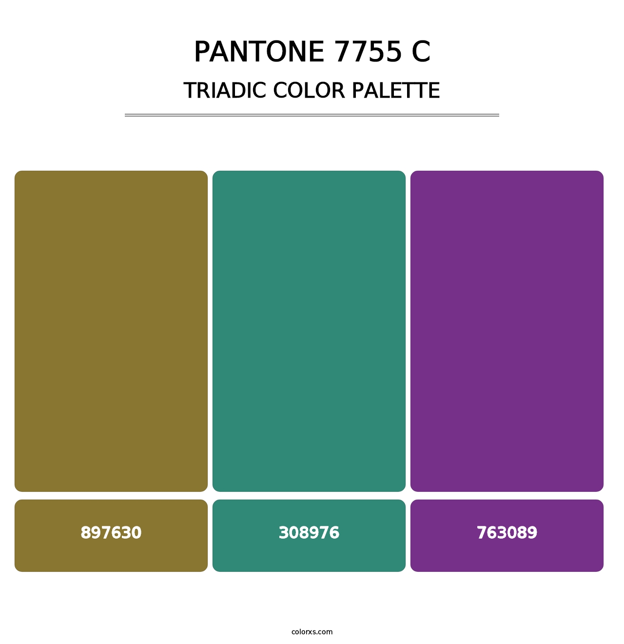 PANTONE 7755 C - Triadic Color Palette