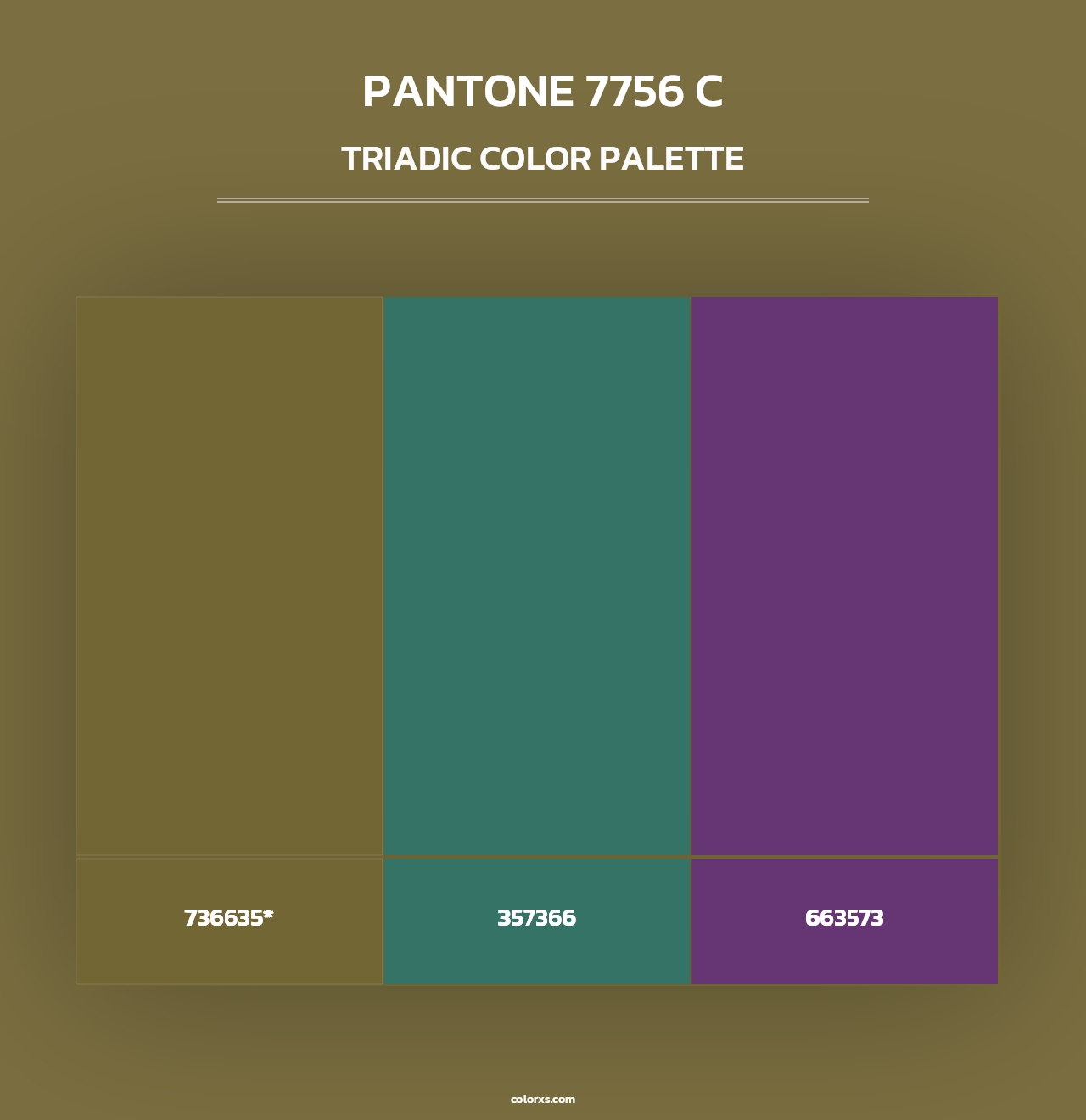 PANTONE 7756 C - Triadic Color Palette