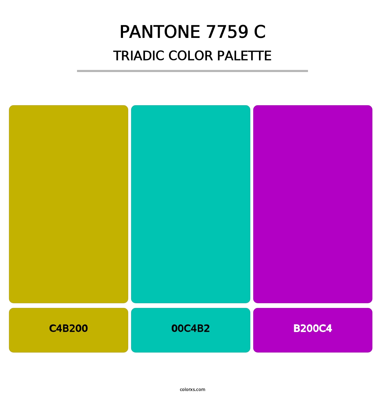 PANTONE 7759 C - Triadic Color Palette