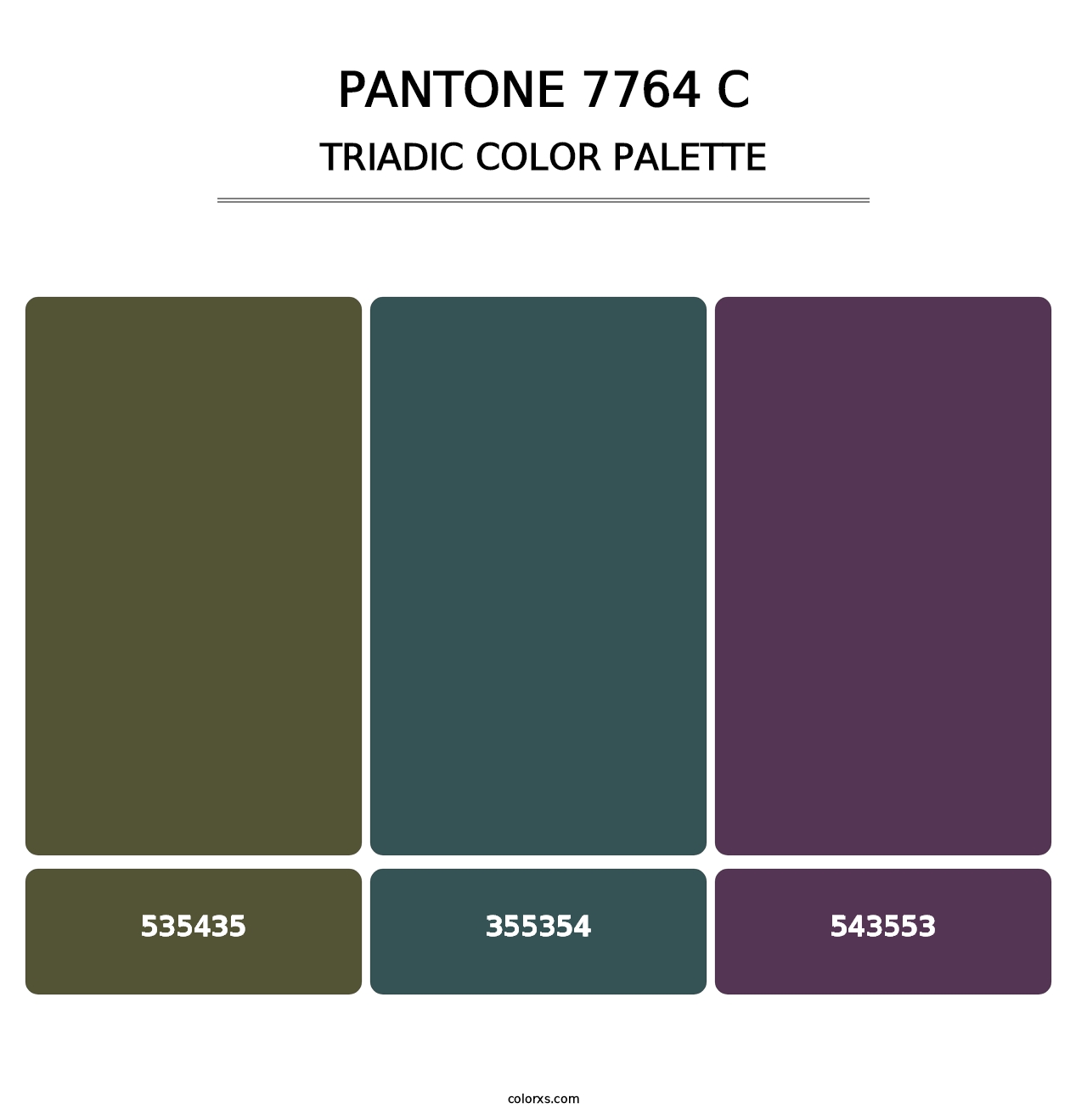 PANTONE 7764 C - Triadic Color Palette