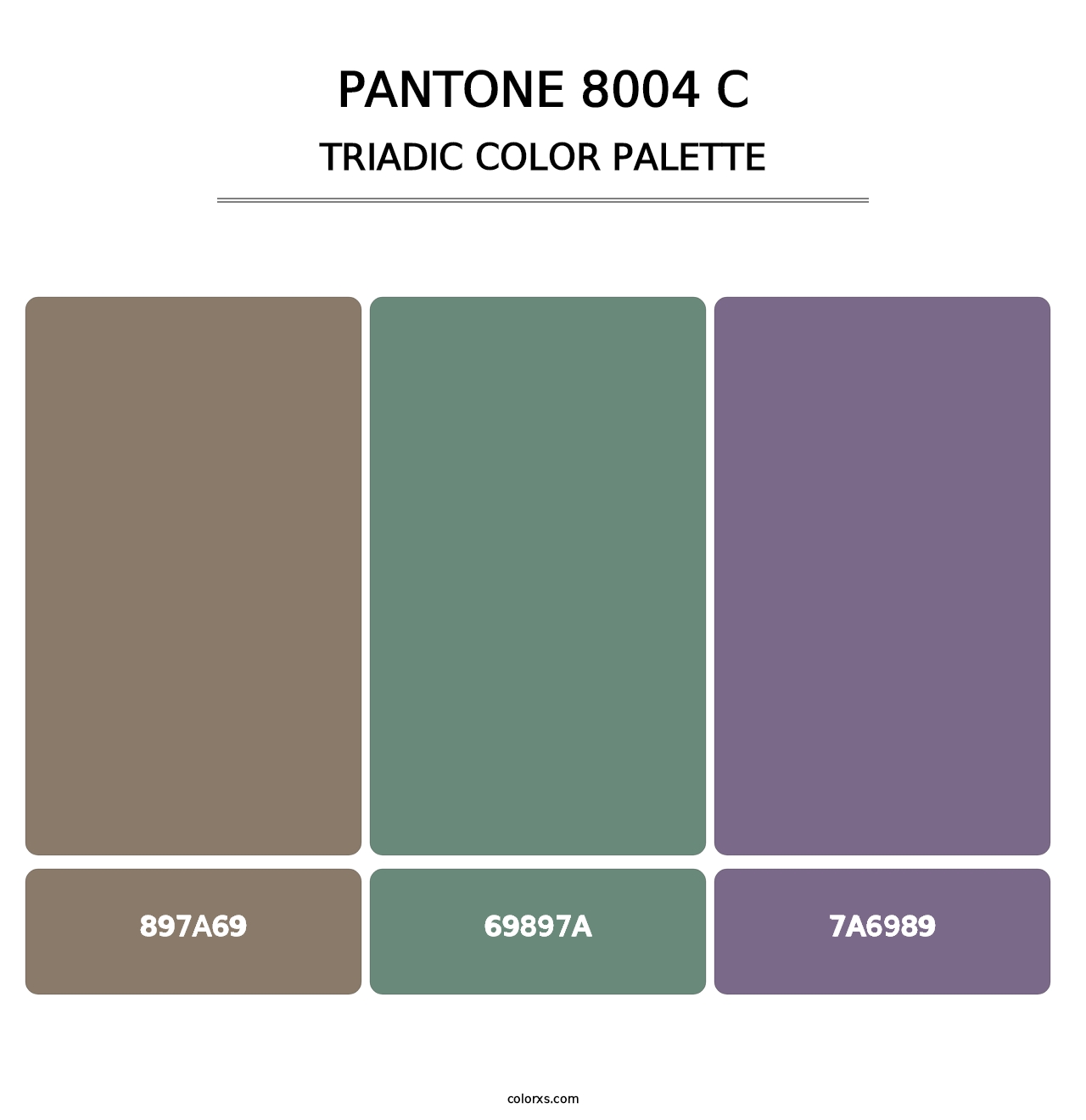PANTONE 8004 C - Triadic Color Palette
