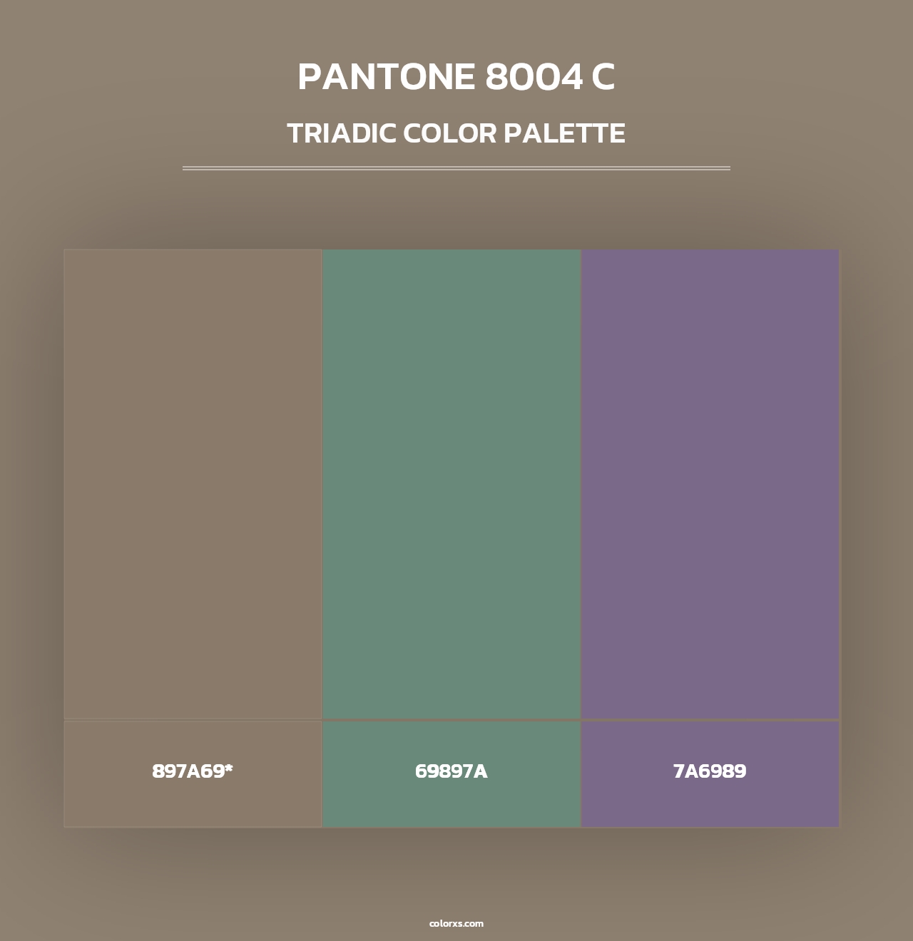 PANTONE 8004 C - Triadic Color Palette
