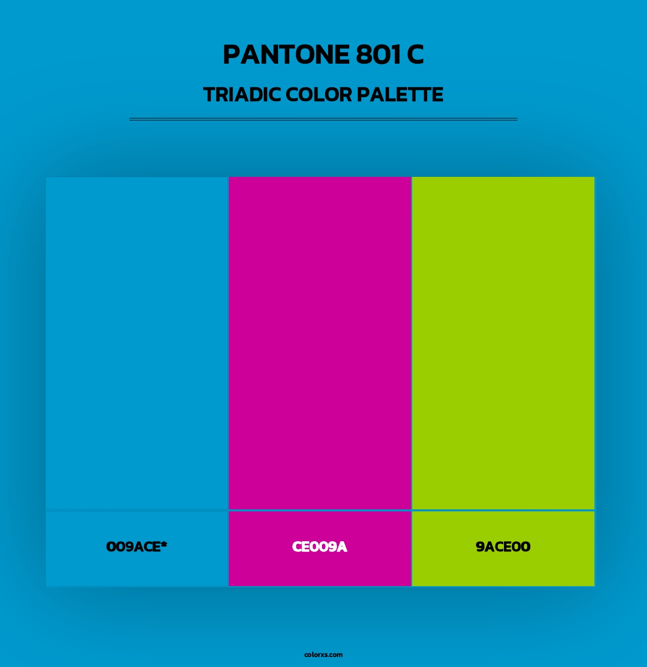 PANTONE 801 C - Triadic Color Palette