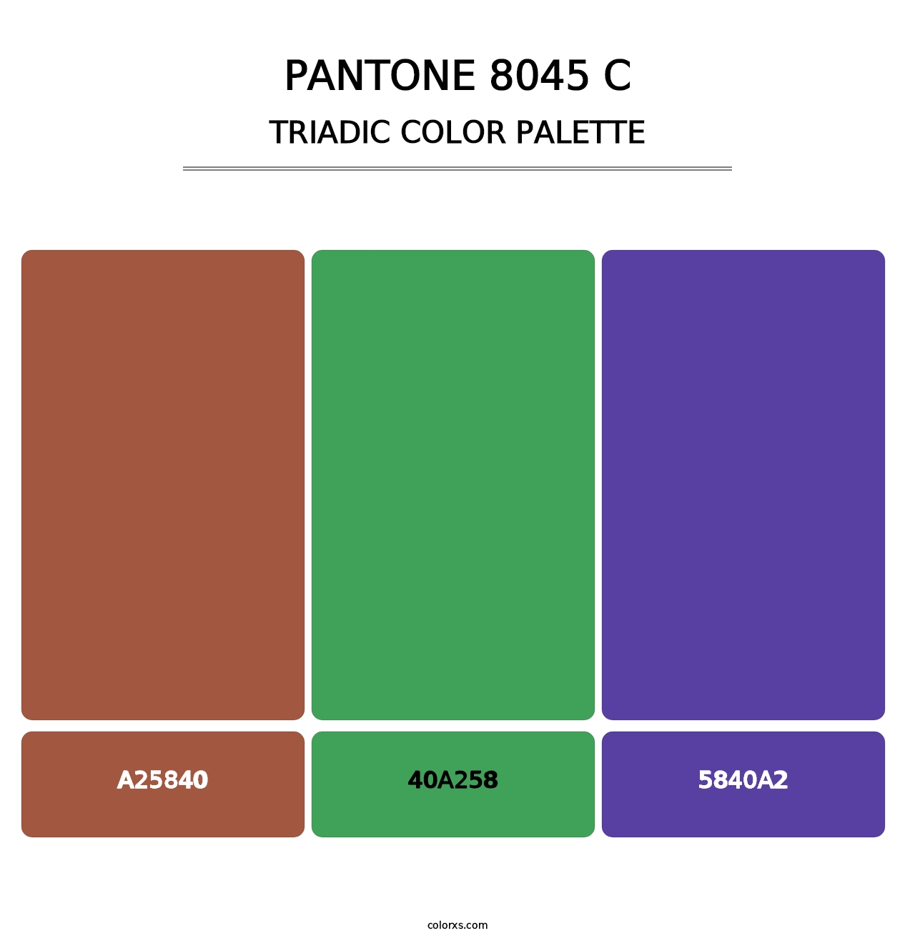 PANTONE 8045 C - Triadic Color Palette