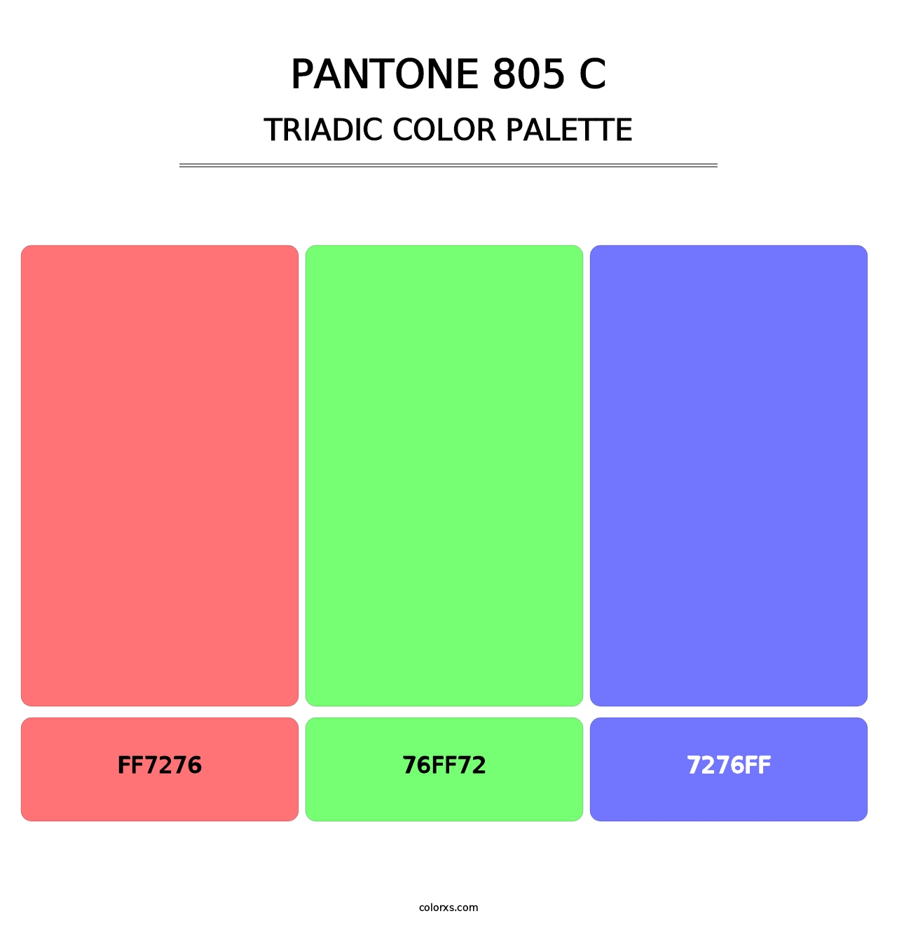 PANTONE 805 C - Triadic Color Palette
