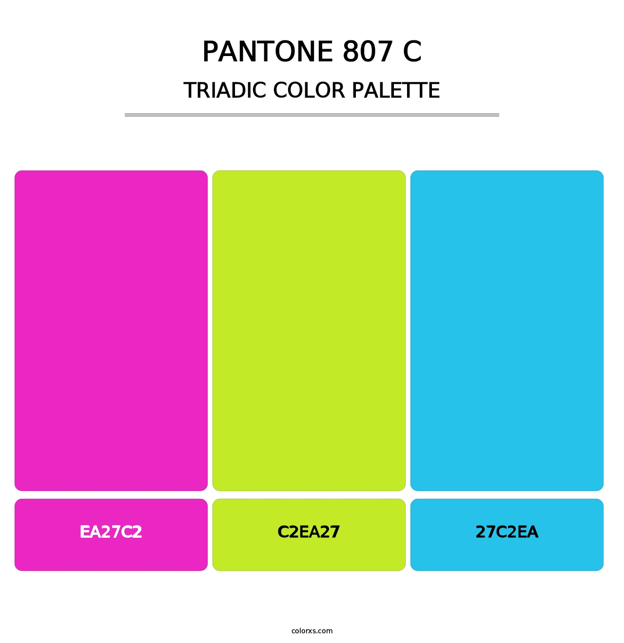 PANTONE 807 C - Triadic Color Palette