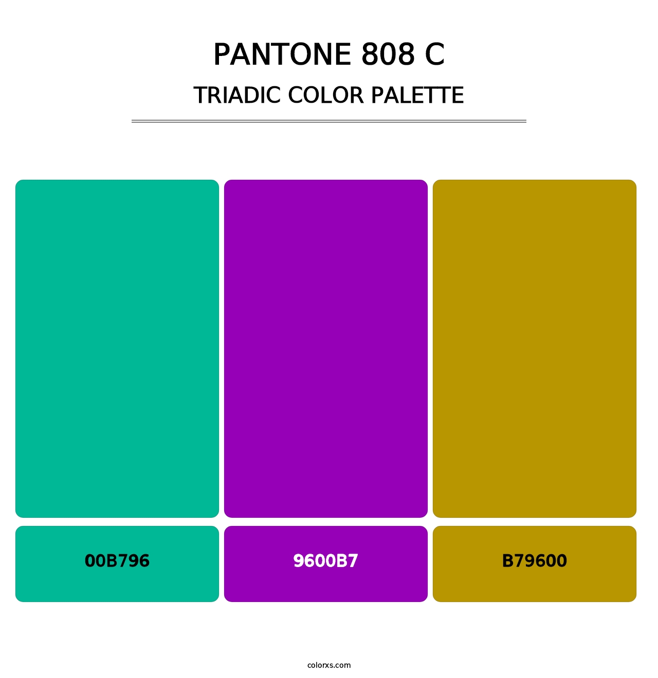 PANTONE 808 C - Triadic Color Palette